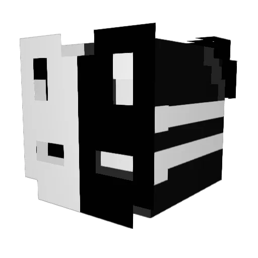 Florine44 Minecraft avatar head, 3D render