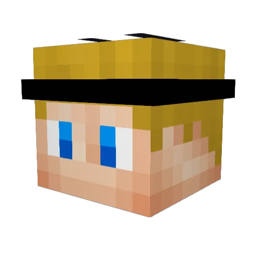 FlorisHe Minecraft avatar head, 3D render