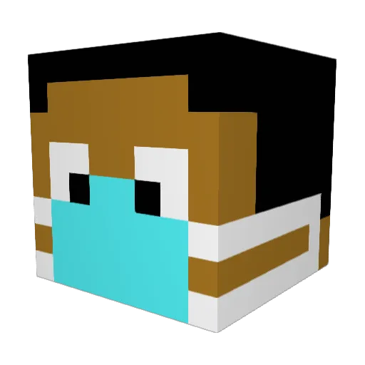 Floristraore Minecraft avatar head, 3D render