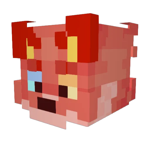 Florthy Minecraft avatar head, 3D render