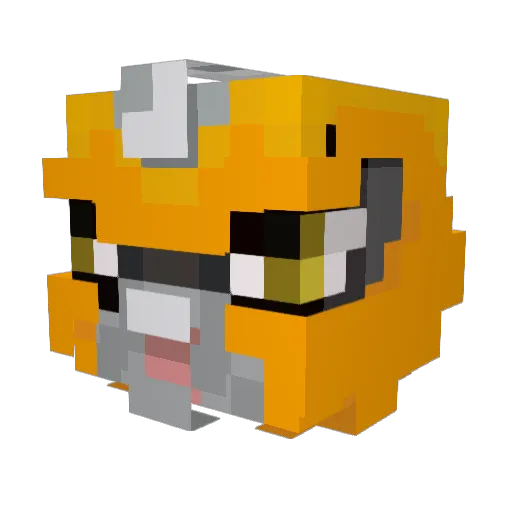 Florupi Minecraft avatar head, 3D render