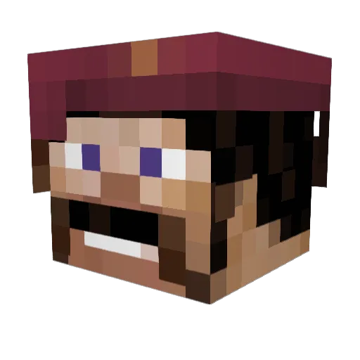 Florzinhaaa Minecraft avatar head, 3D render
