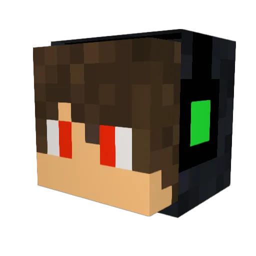 FlosList Minecraft avatar head, 3D render