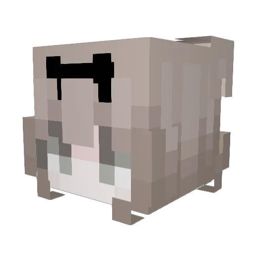 Flos_S2 Minecraft avatar head, 3D render