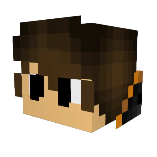 Floschatten Minecraft avatar head, 3D render