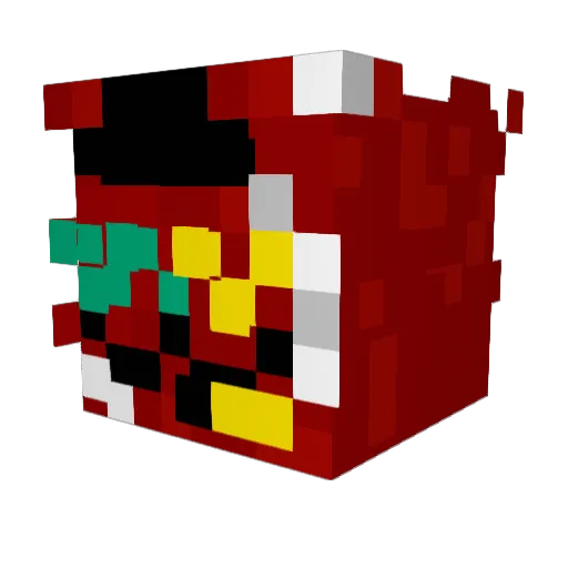 FlossyMax Minecraft avatar head, 3D render