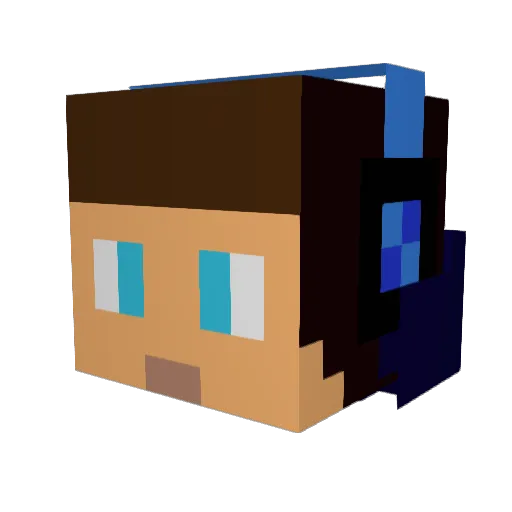 Flotor Minecraft avatar head, 3D render