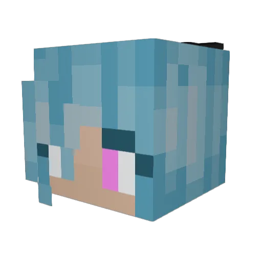 Flour3d Minecraft avatar head, 3D render