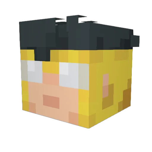 Flour_7 Minecraft avatar head, 3D render