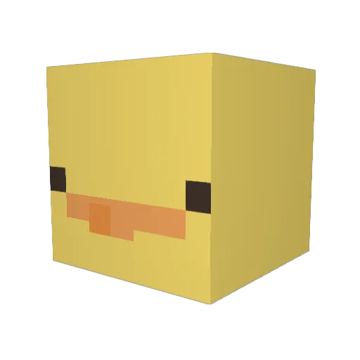 FlowBee3 Minecraft avatar head, 3D render