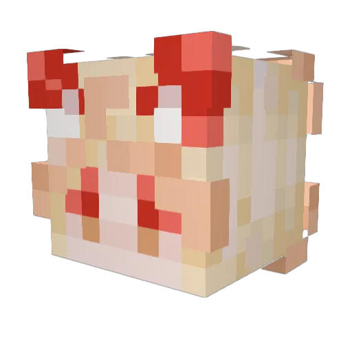 FlowST Minecraft avatar head, 3D render