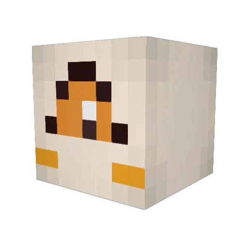 FlowUsagi Minecraft avatar head, 3D render