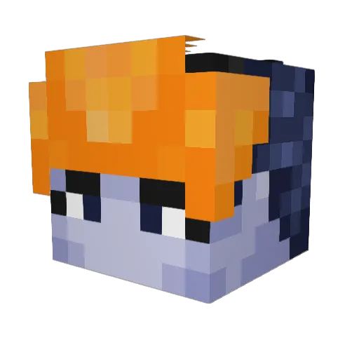 Flow_37 Minecraft avatar head, 3D render