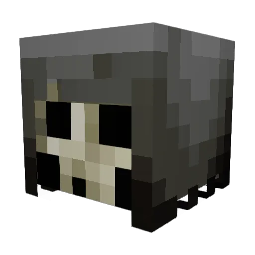 Flowback Minecraft avatar head, 3D render