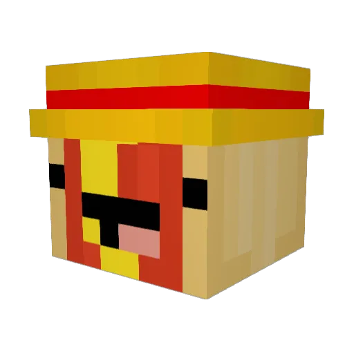 FlowdDuduu Minecraft avatar head, 3D render