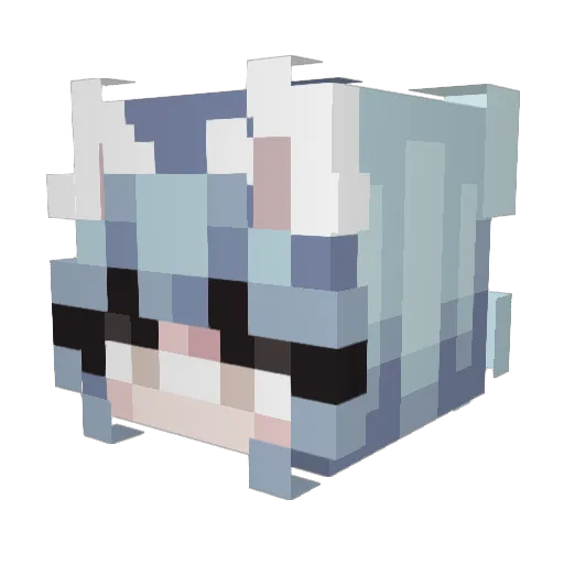 FlowerAngel03 Minecraft avatar head, 3D render