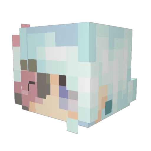 FlowerChild10109 Minecraft avatar head, 3D render