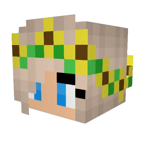 FlowerDaisy182 Minecraft avatar head, 3D render