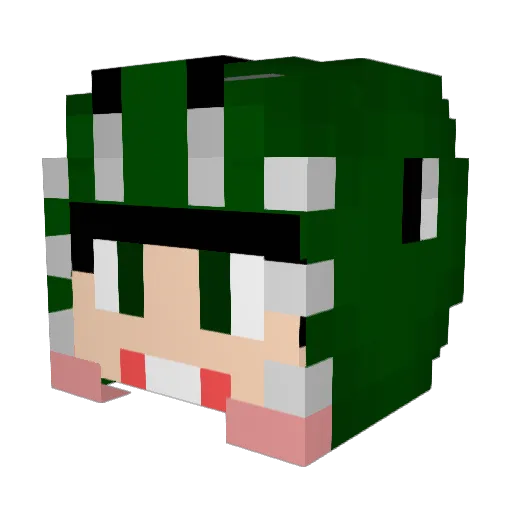 FlowerDan Minecraft avatar head, 3D render