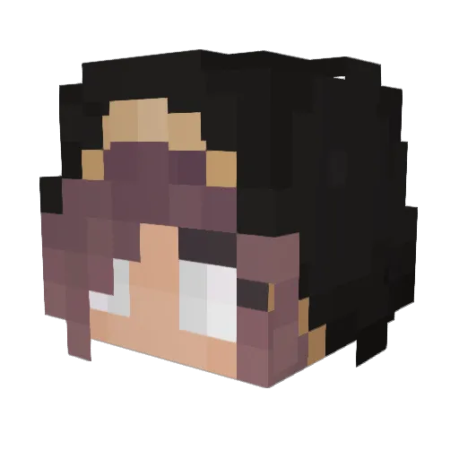 FlowerFleurtje Minecraft avatar head, 3D render
