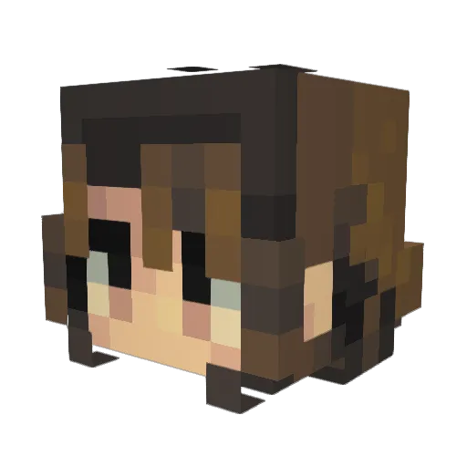 FlowerGuns Minecraft avatar head, 3D render