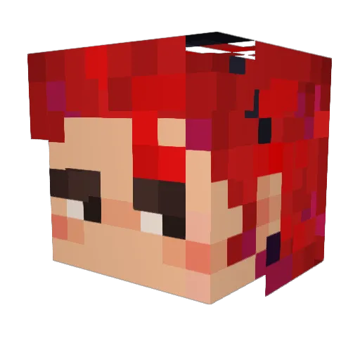 FlowerM2st Minecraft avatar head, 3D render