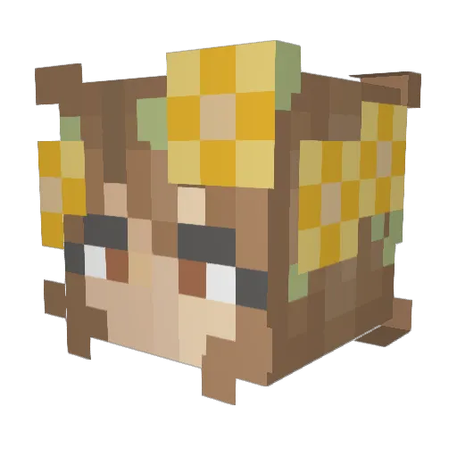 FlowerPetalxX Minecraft avatar head, 3D render