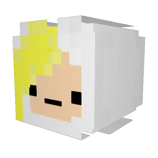 FlowerPig96 Minecraft avatar head, 3D render