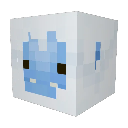 FlowerPowerPanda Minecraft avatar head, 3D render