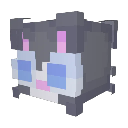 FlowerV Minecraft avatar head, 3D render
