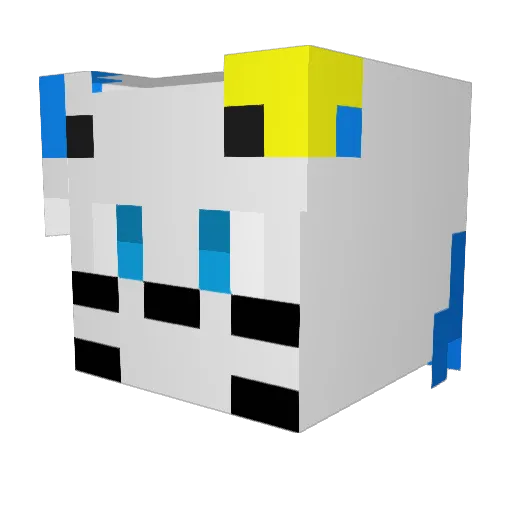 FlowerWreath Minecraft avatar head, 3D render