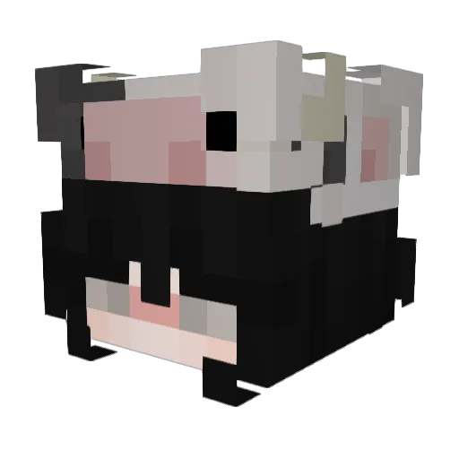 Flowerette Minecraft avatar head, 3D render