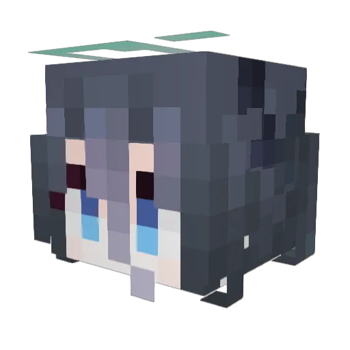 FloweringMajo Minecraft avatar head, 3D render