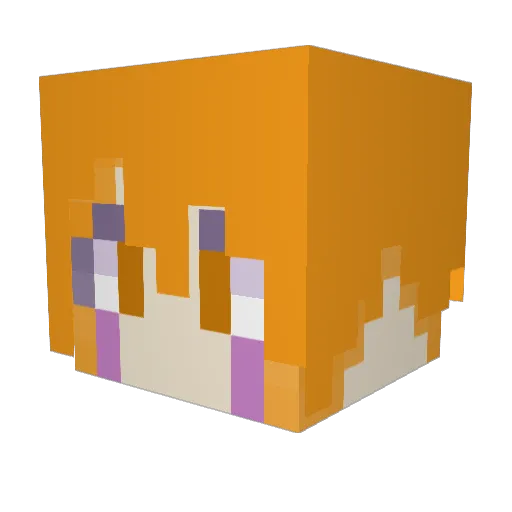 Flowerkun9 Minecraft avatar head, 3D render