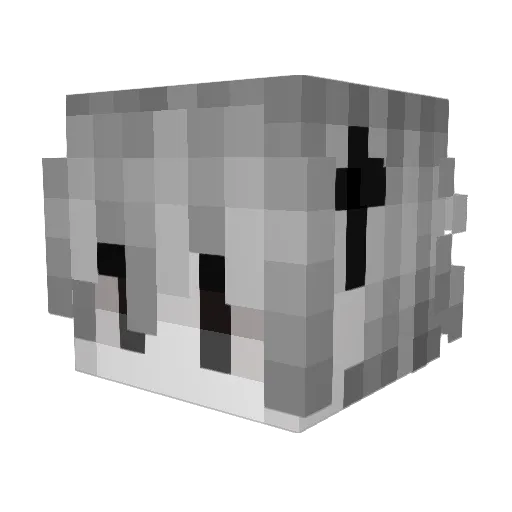 FlowersQAQAQ Minecraft avatar head, 3D render