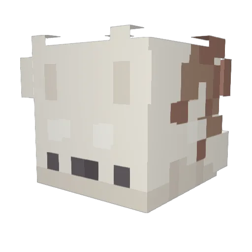 FloweryBuddy Minecraft avatar head, 3D render