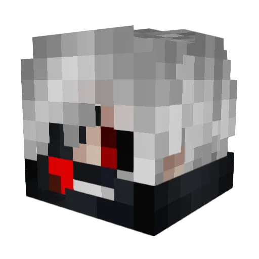 FloweyHahaha Minecraft avatar head, 3D render
