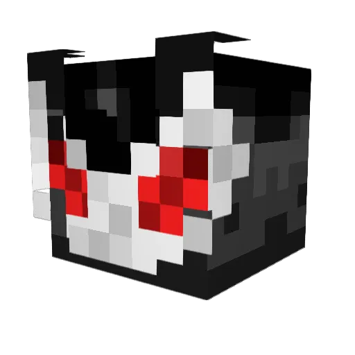 FlowingDeath Minecraft avatar head, 3D render