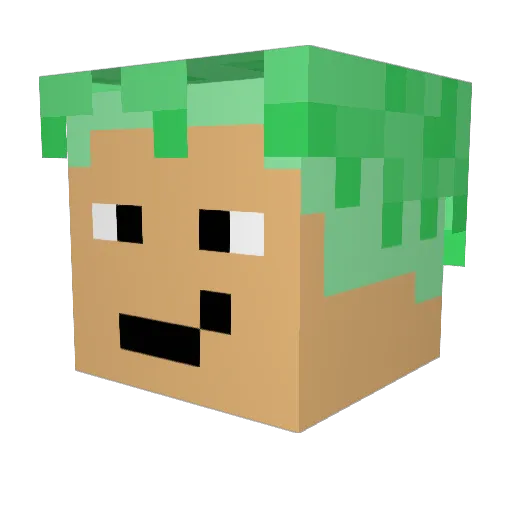 Flowkey68 Minecraft avatar head, 3D render