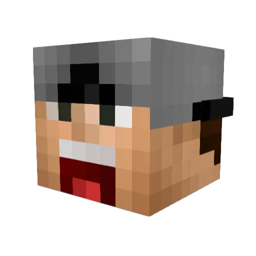 Flownos050 Minecraft avatar head, 3D render