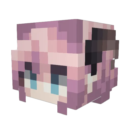 Flowseidon76 Minecraft avatar head, 3D render