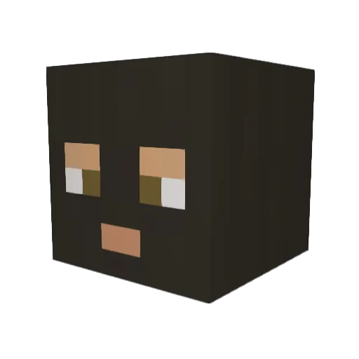 Flowtechx Minecraft avatar head, 3D render