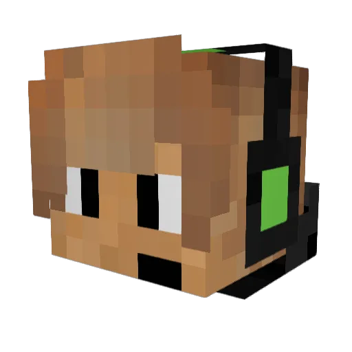 Flowy0 Minecraft avatar head, 3D render