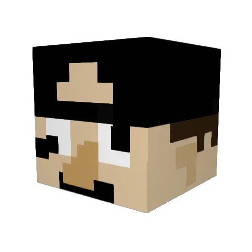 Flowzilla_SK Minecraft avatar head, 3D render