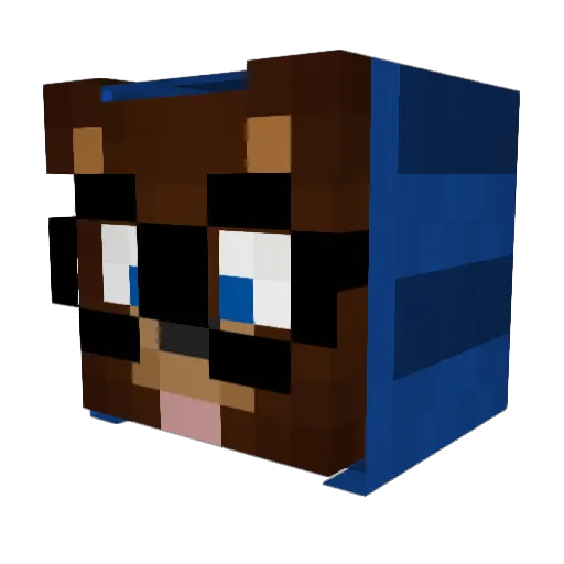 FloxGraphics Minecraft avatar head, 3D render
