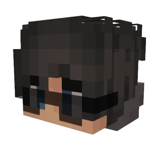 FloxKox Minecraft avatar head, 3D render