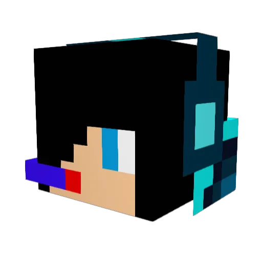 FloydeTehMiner Minecraft avatar head, 3D render