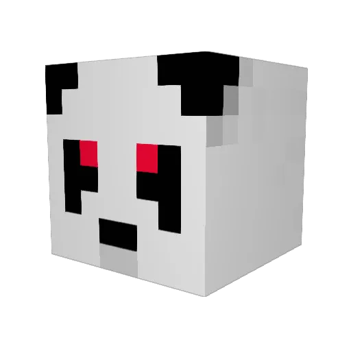 FloydsPanda Minecraft avatar head, 3D render