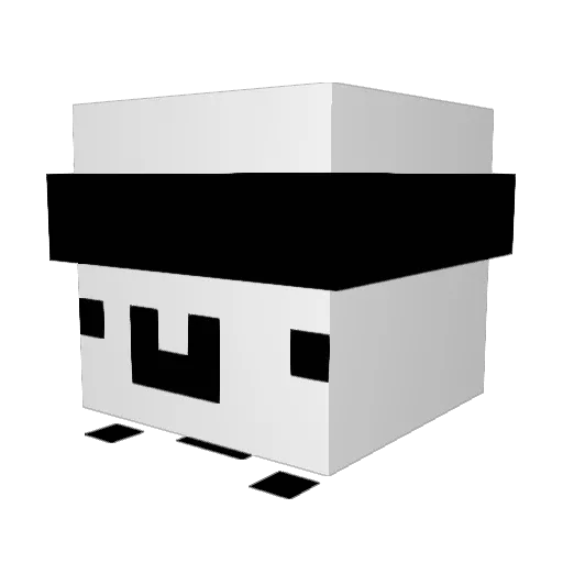 Flqke Minecraft avatar head, 3D render