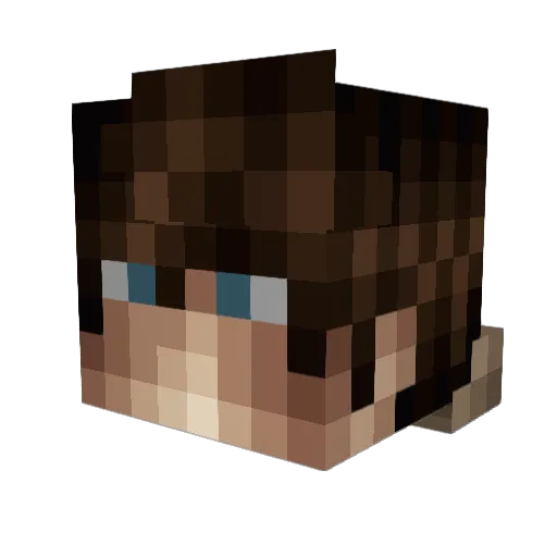 FlqshyYT Minecraft avatar head, 3D render